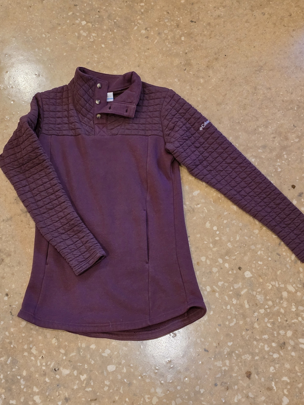 Columbia Women's Quilted Mock-Neck Pullover - Plum